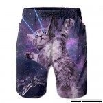 Bomini Men's Space Taco Laser Cat Quick Dry Summer Wimm Surf Trunk Athletic Beach Board Shorts White B073R7NSP5